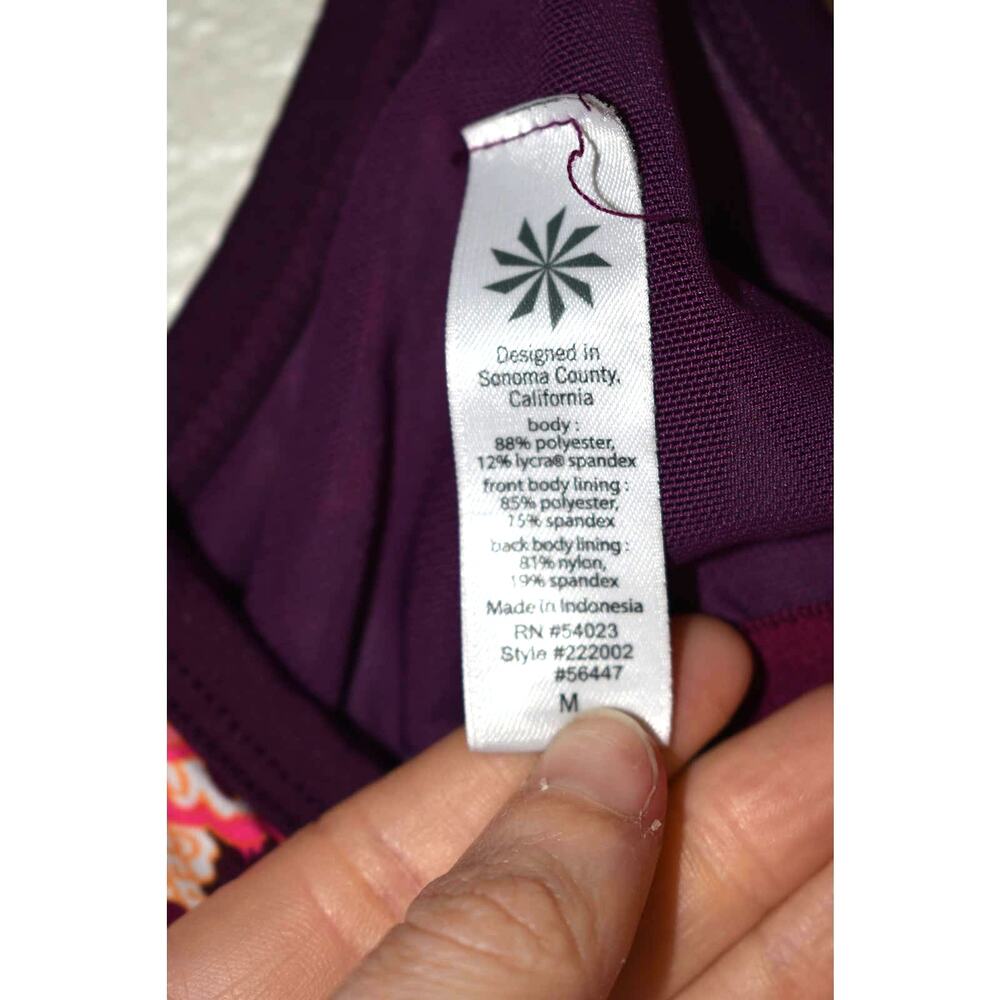 Athleta Pavitra Racerback Tank Sangria Paisley Sz M - Picture 4 of 4
